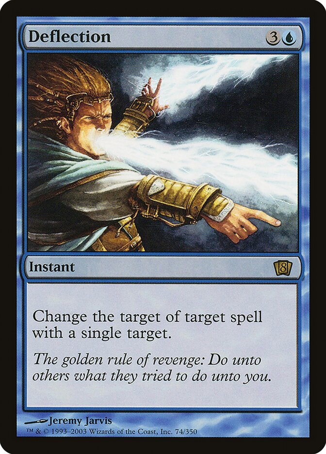 Deflection card front