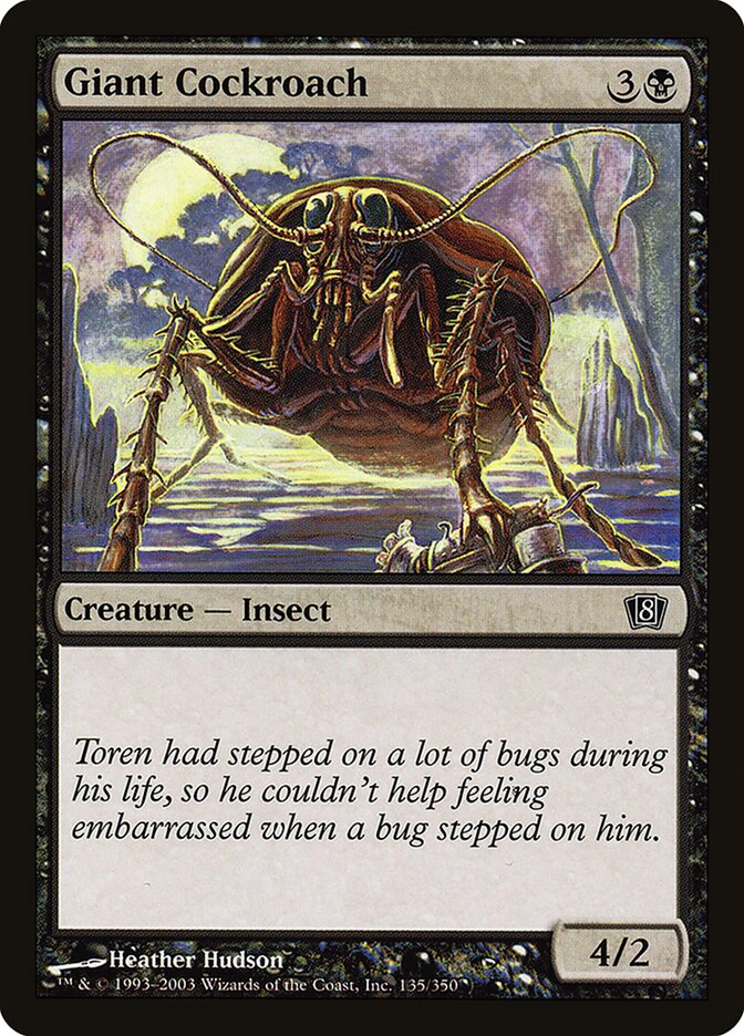 Giant Cockroach card front