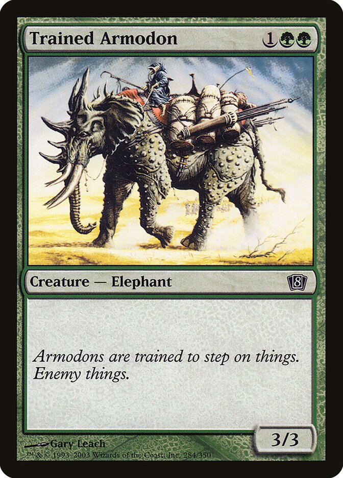 Trained Armodon card front