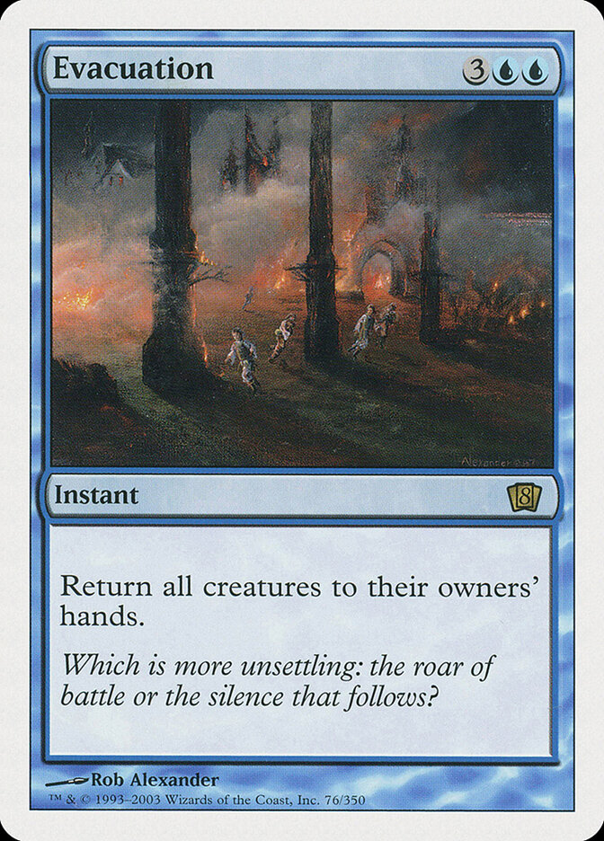 Evacuation card front