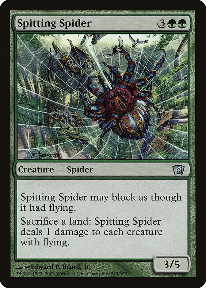 Spitting Spider card front