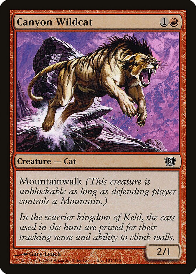 Canyon Wildcat card front
