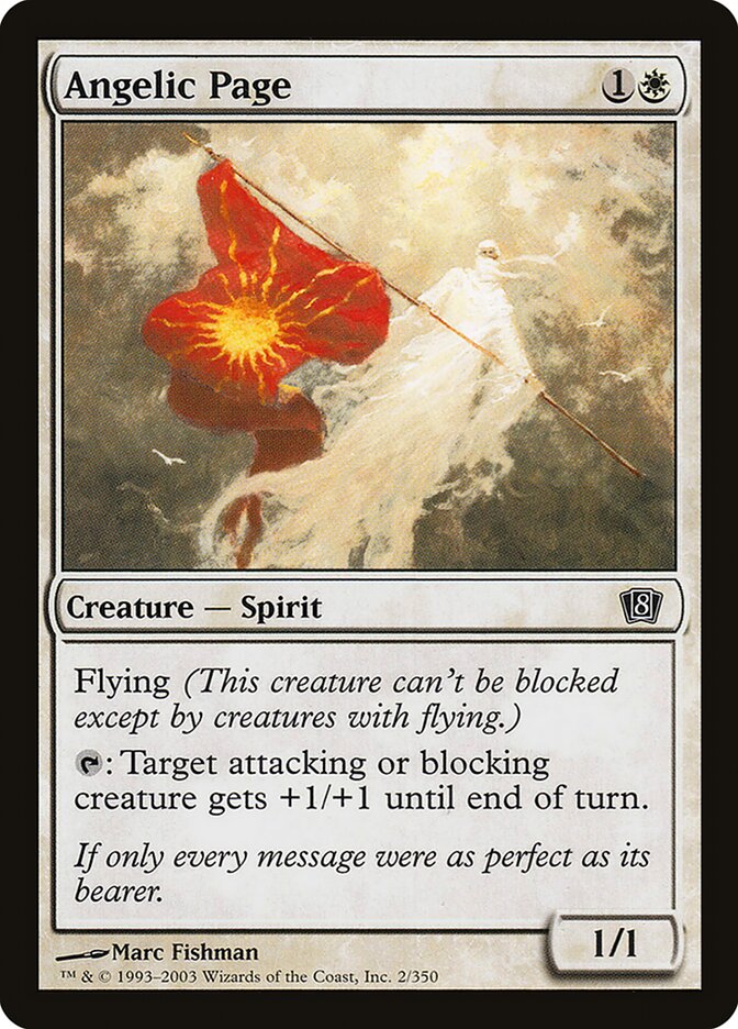 Angelic Page card front