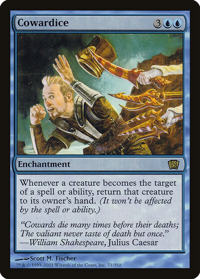 Cowardice card front