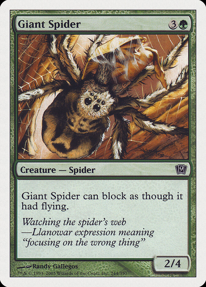 Giant Spider card front