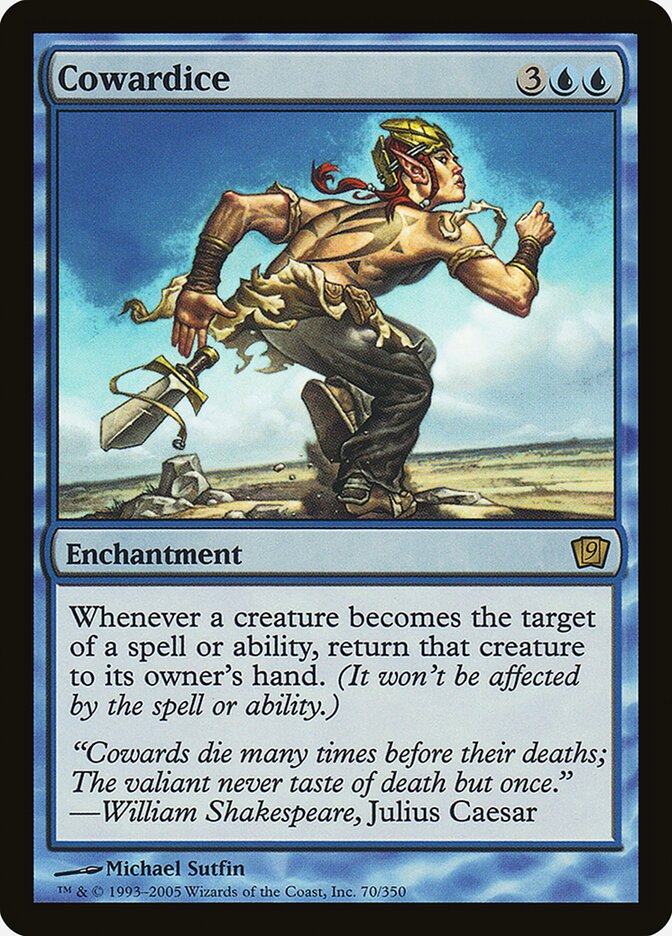 Cowardice card front