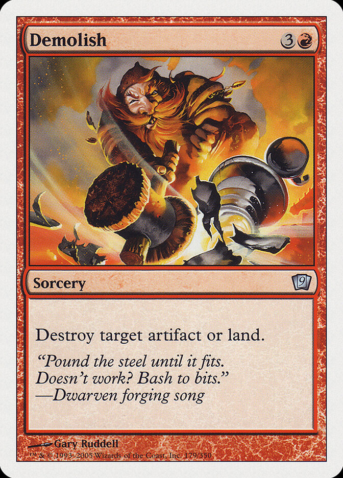 Demolish card front