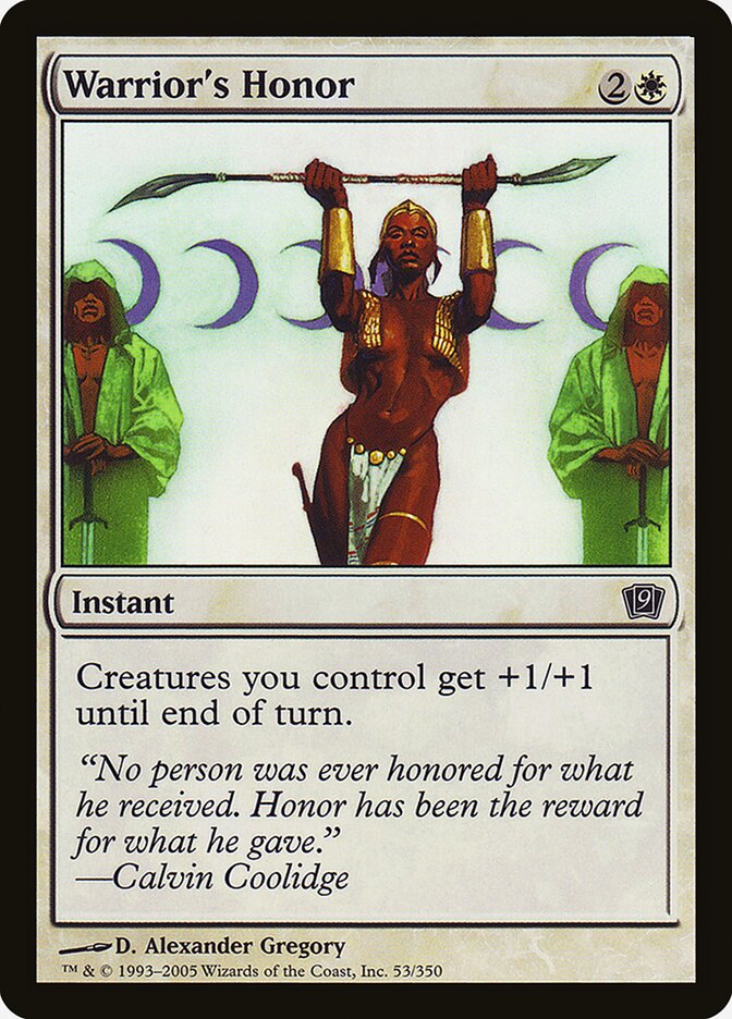 Warrior's Honor card front