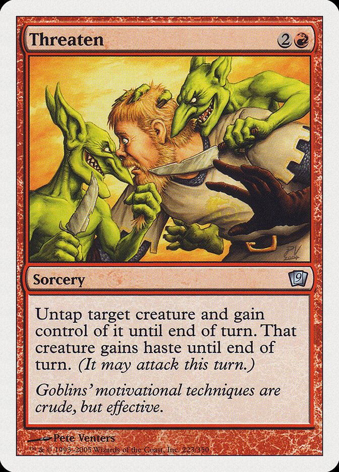 Threaten card front