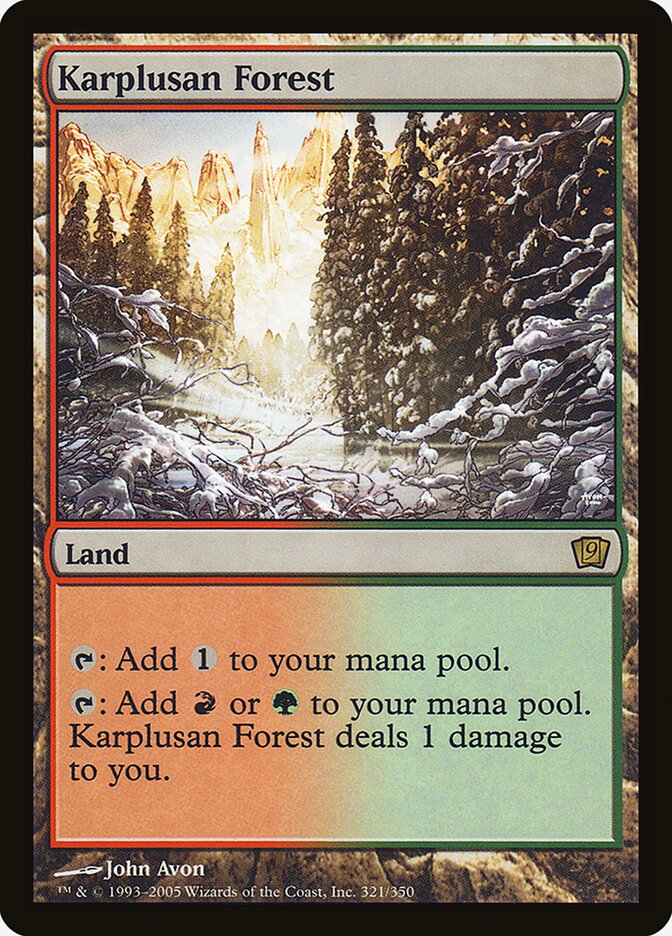 Karplusan Forest card front