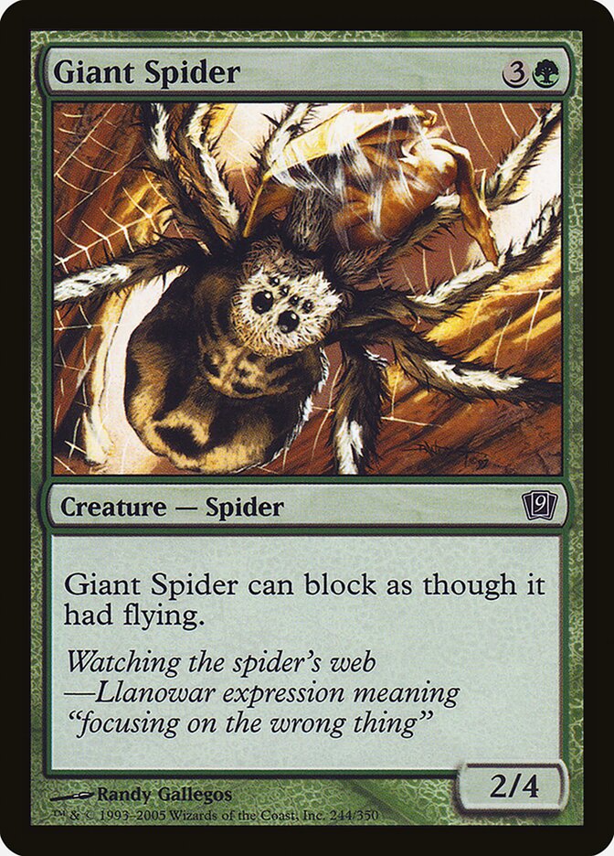 Giant Spider card front