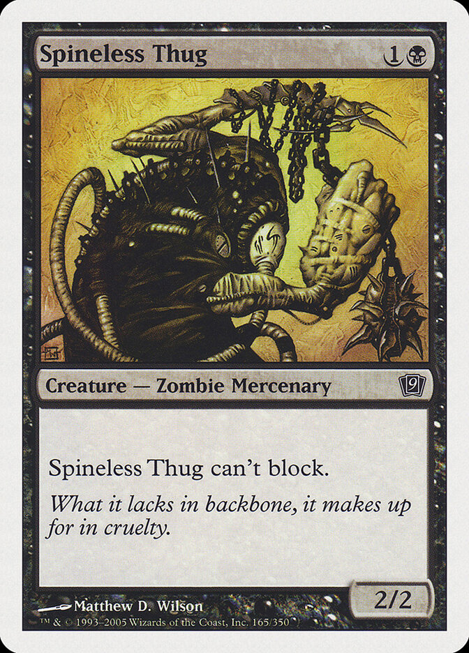 Spineless Thug card front