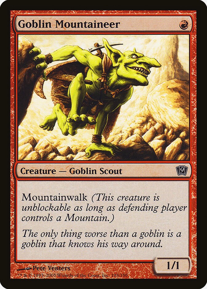 Goblin Mountaineer card front