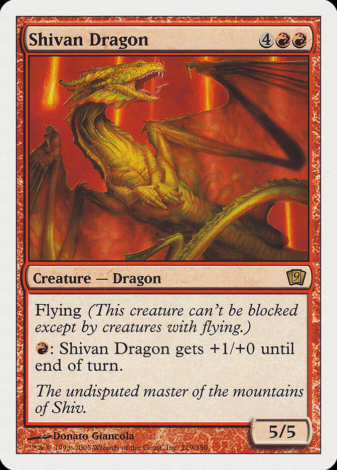 Shivan Dragon card front