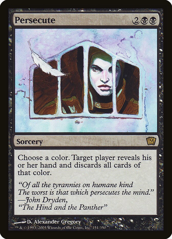 Persecute card front