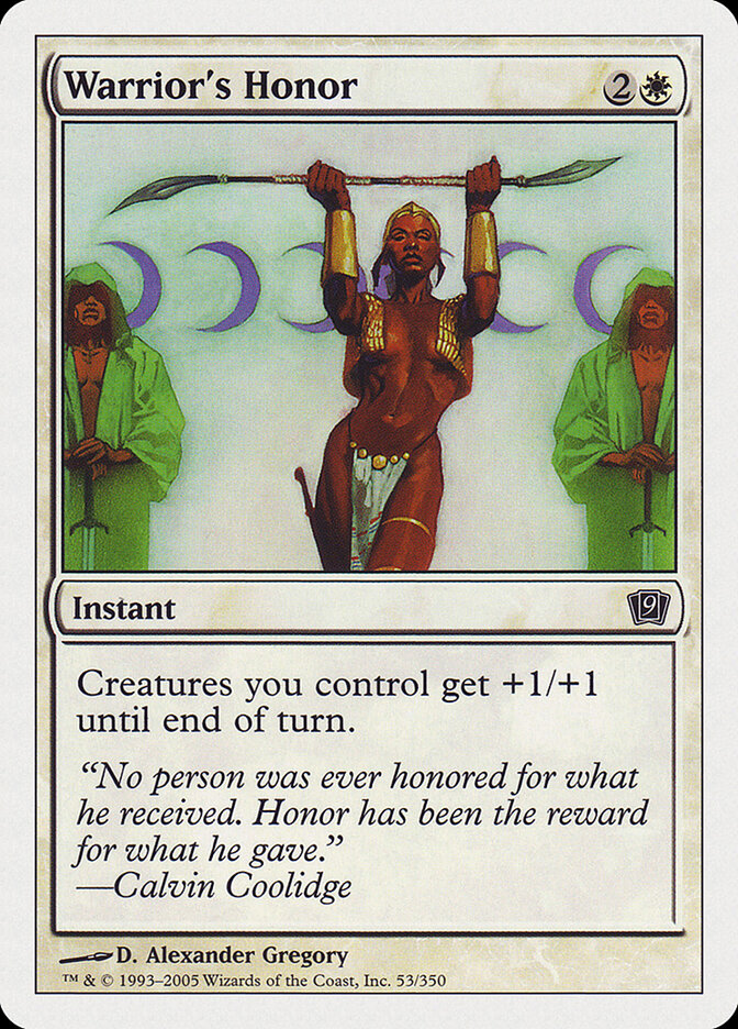 Warrior's Honor card front