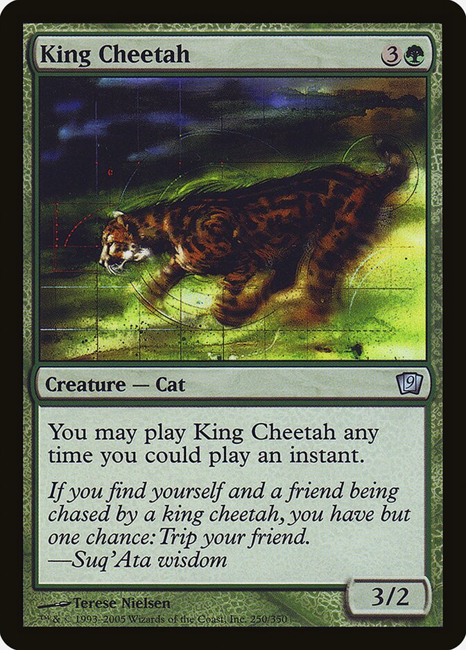 King Cheetah card front