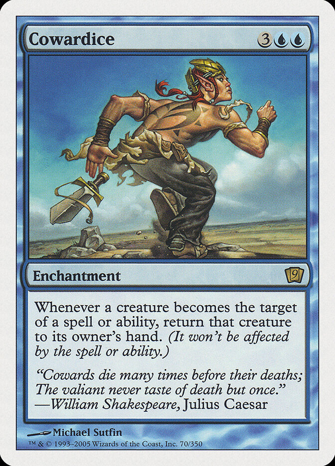 Cowardice card front