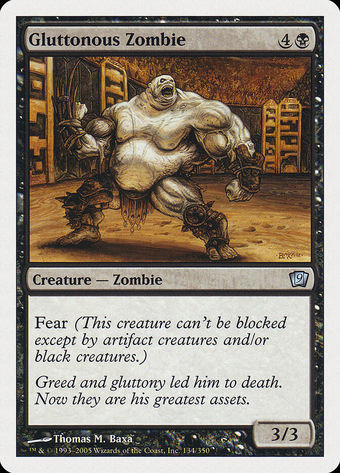 Gluttonous Zombie card front