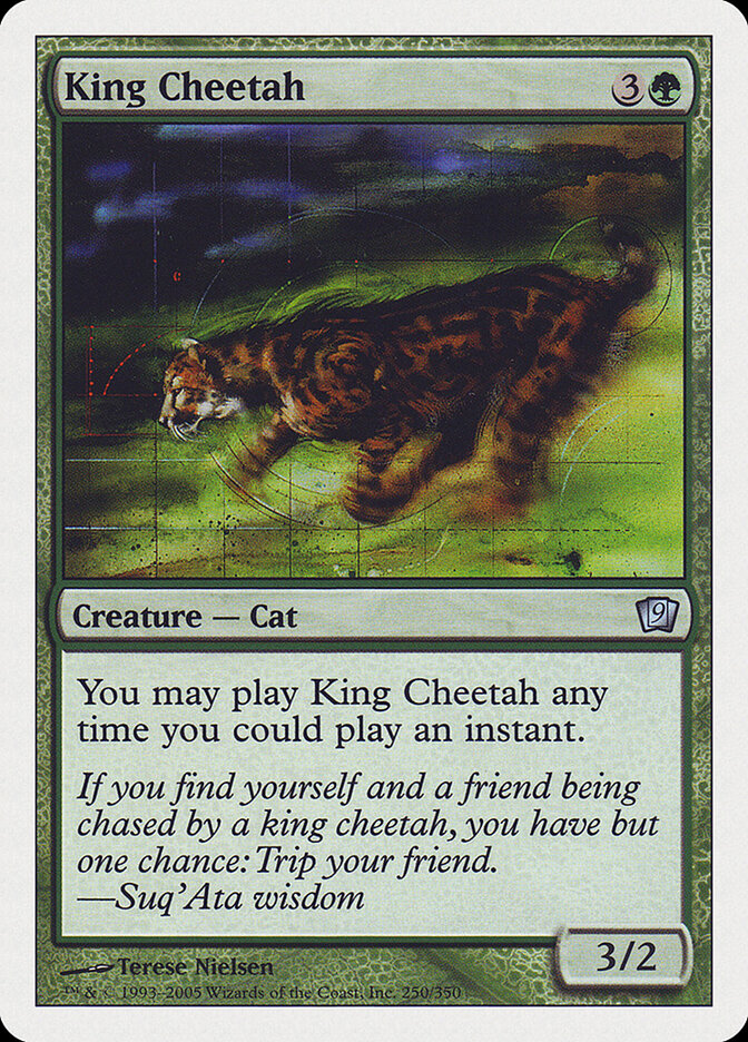 King Cheetah card front