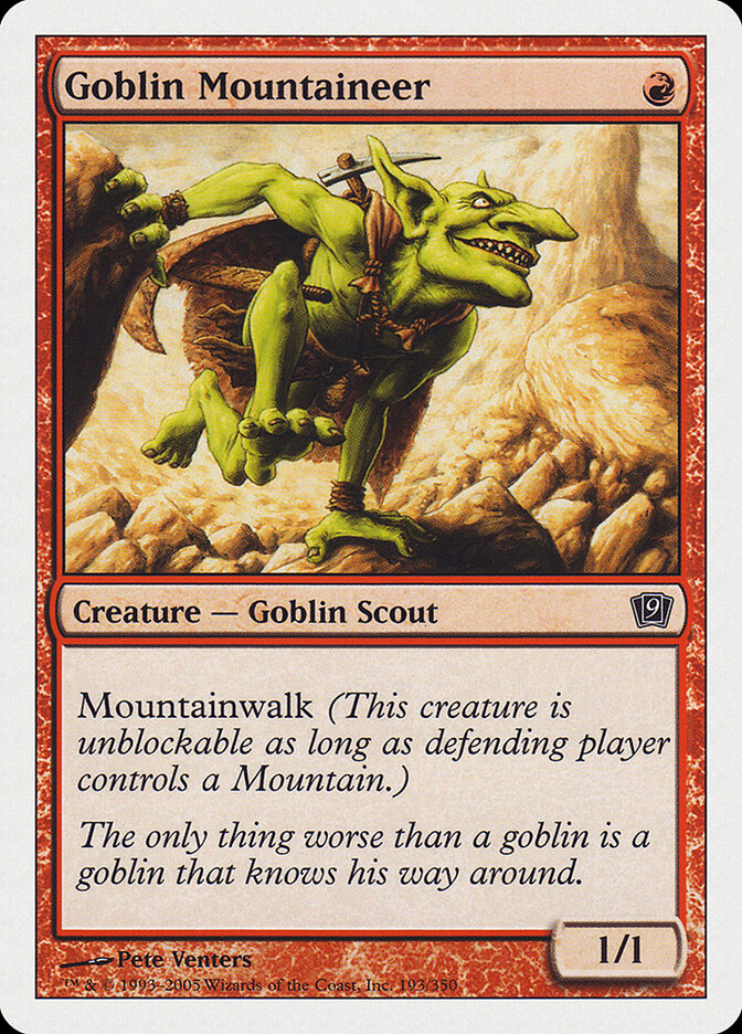 Goblin Mountaineer card front