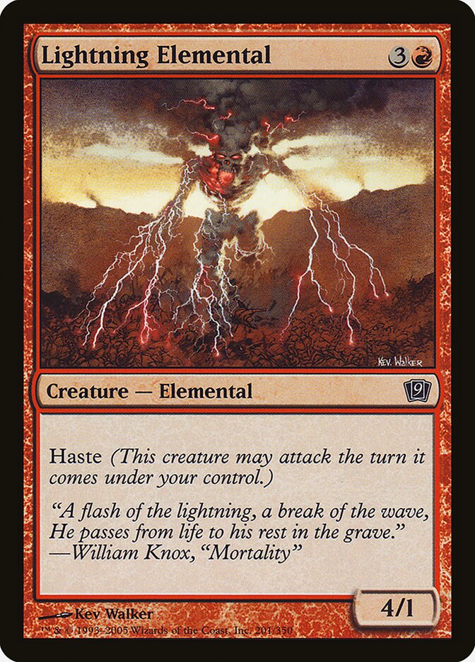 Lightning Elemental card front