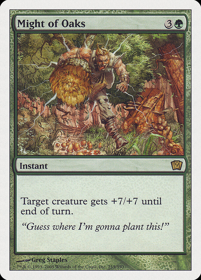 Might of Oaks card front