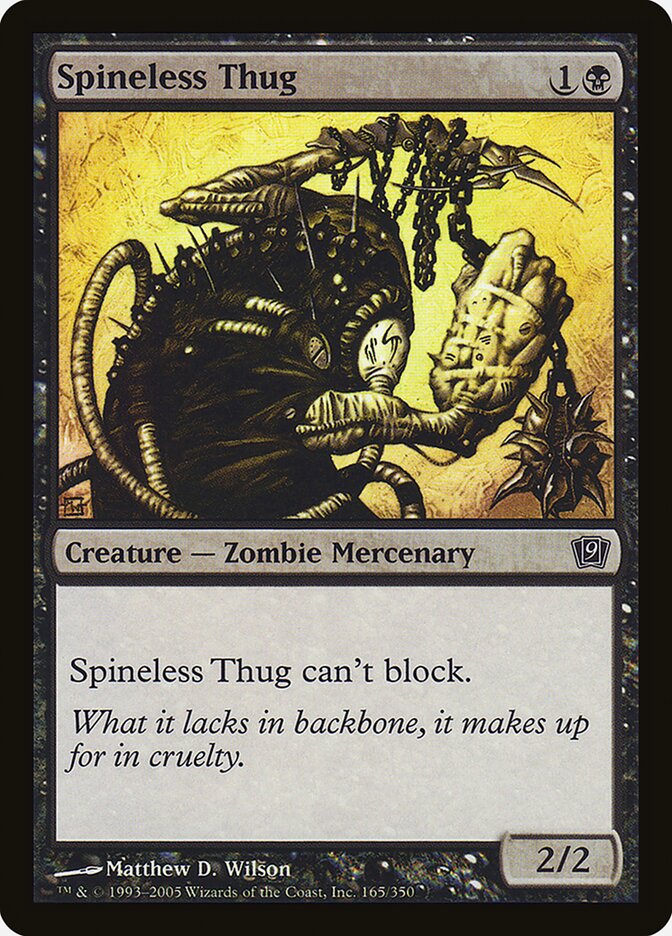 Spineless Thug card front
