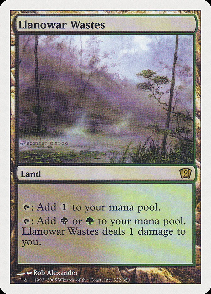 Llanowar Wastes card front