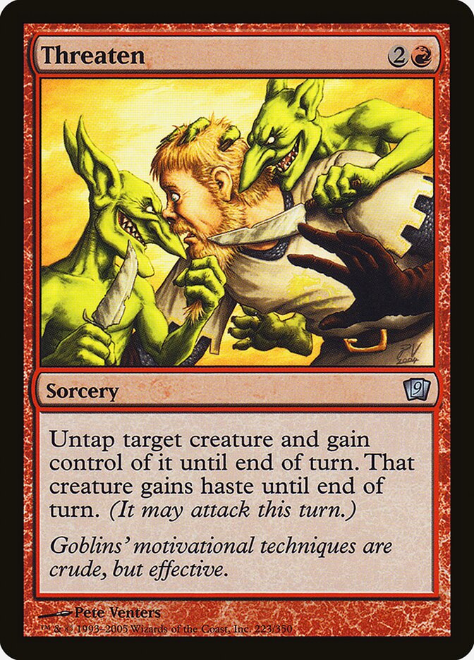 Threaten card front