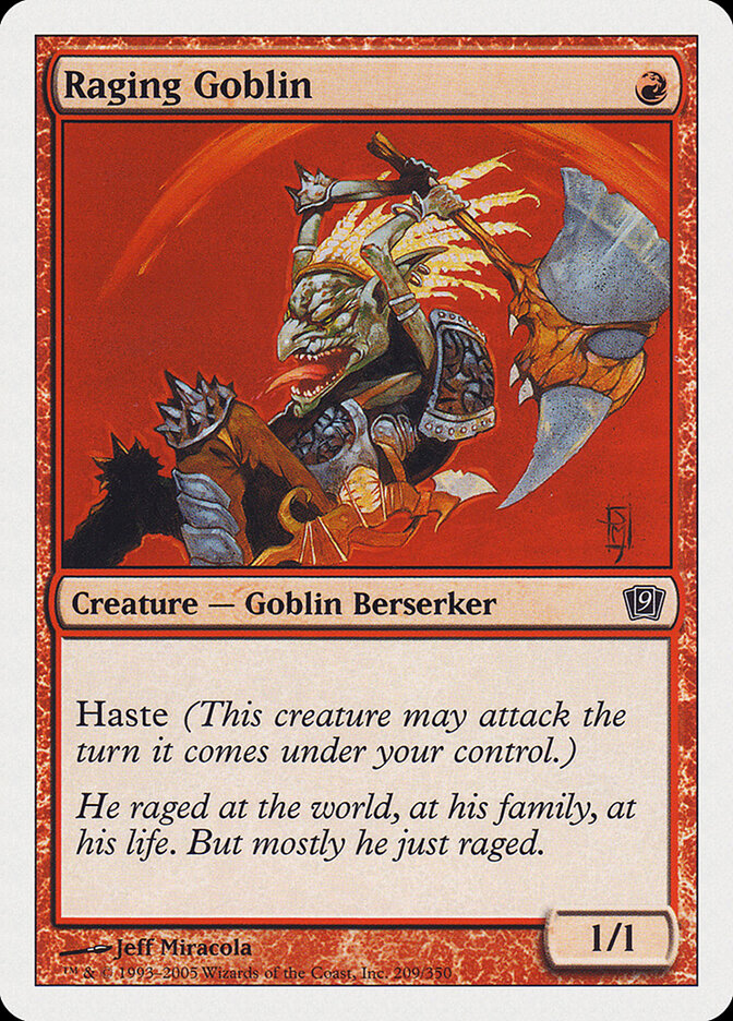 Raging Goblin card front