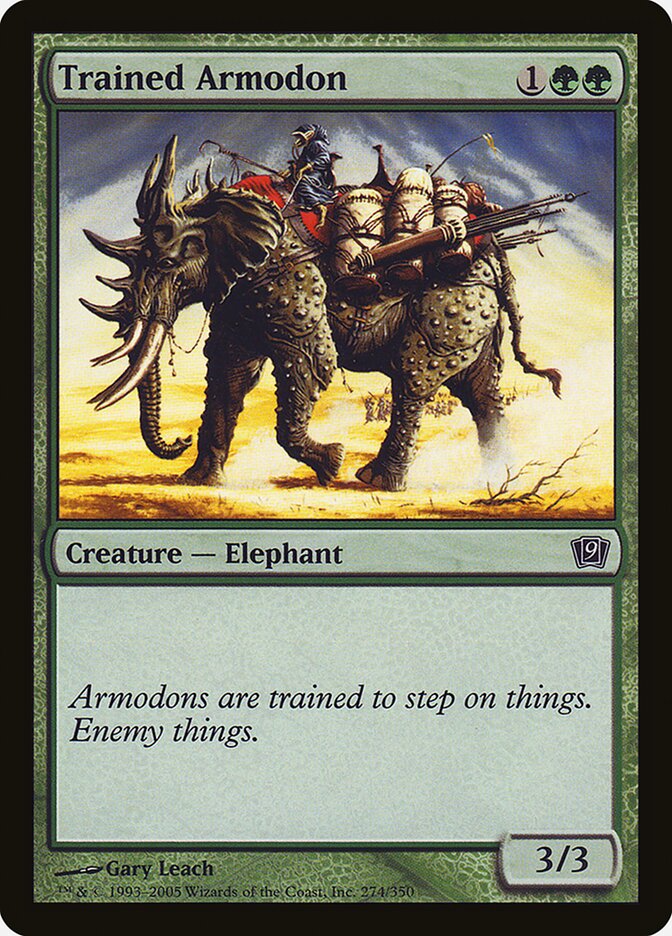 Trained Armodon card front