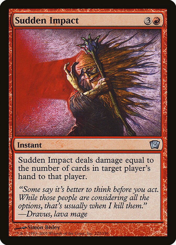 Sudden Impact card front