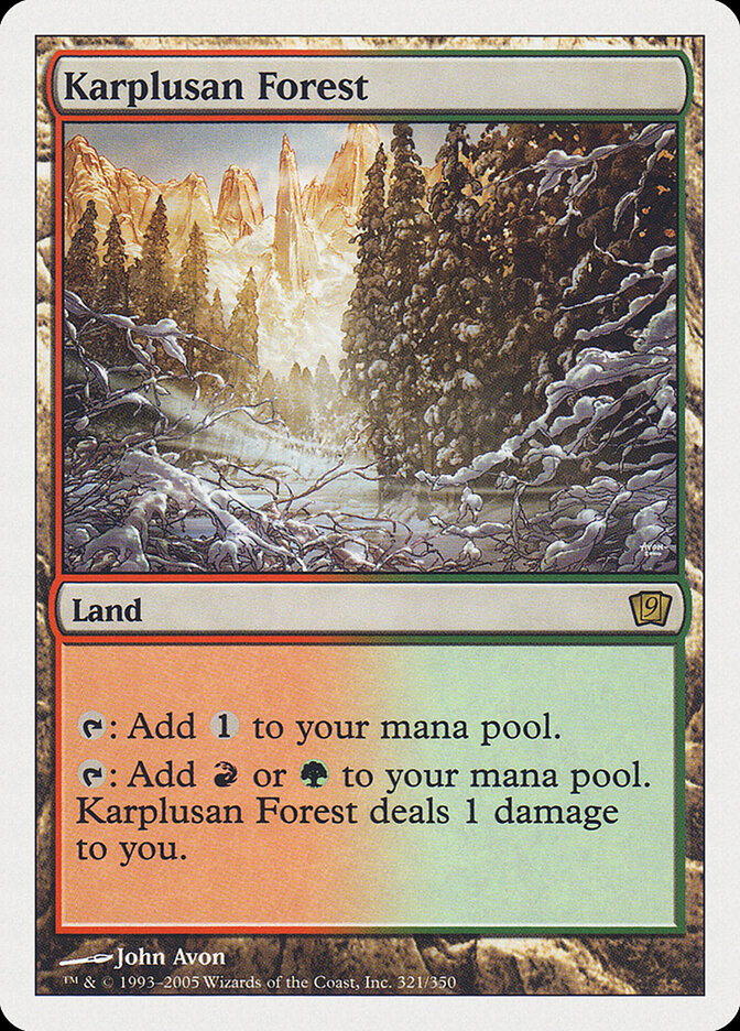 Karplusan Forest card front