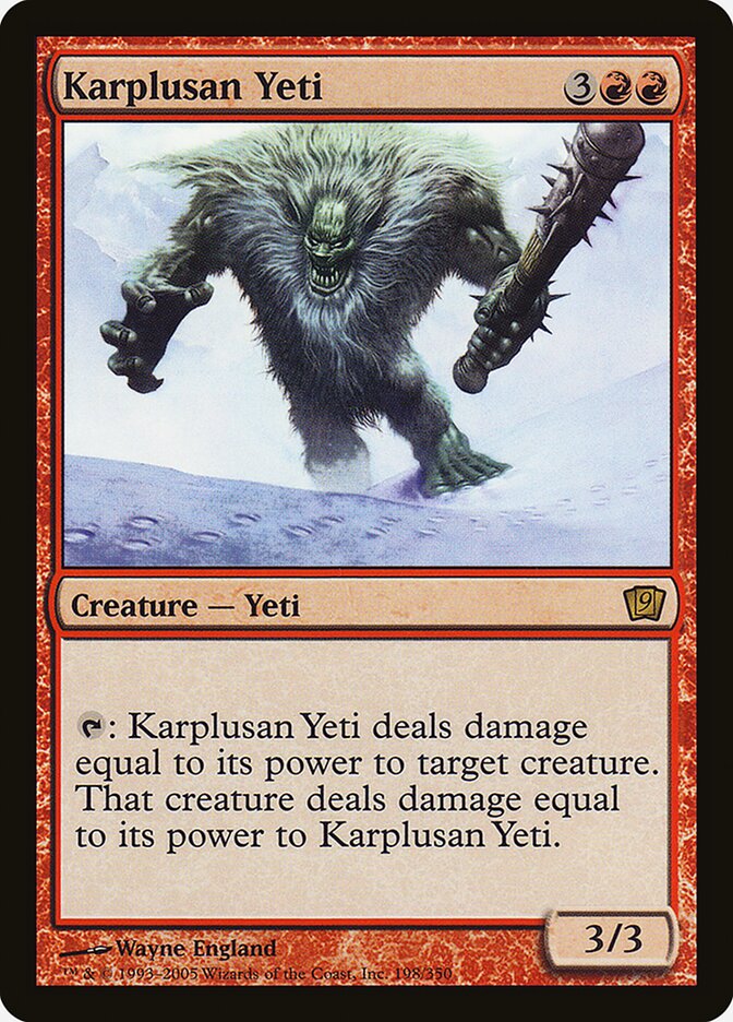 Karplusan Yeti card front