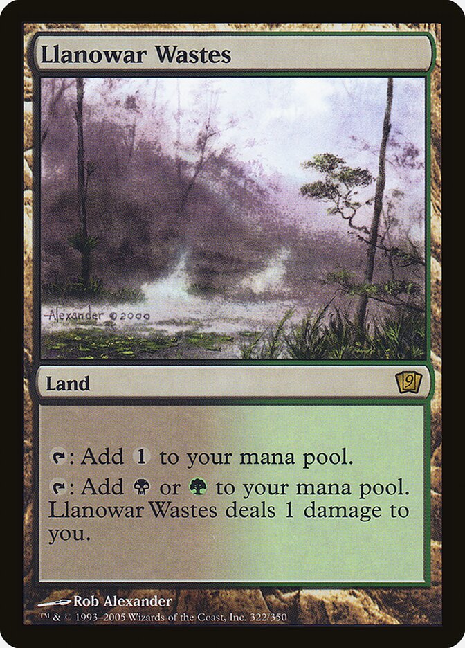 Llanowar Wastes card front