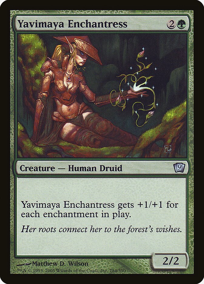 Yavimaya Enchantress card front