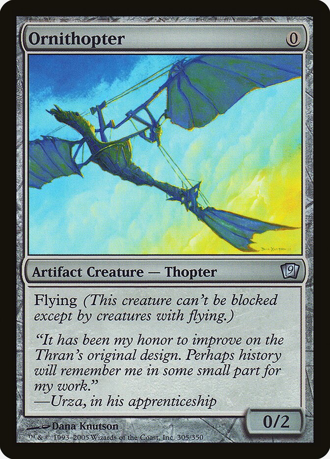 Ornithopter card front
