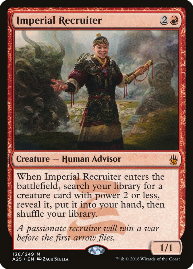 Imperial Recruiter card front