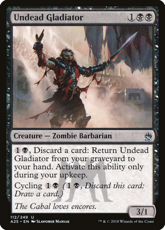 Undead Gladiator card front
