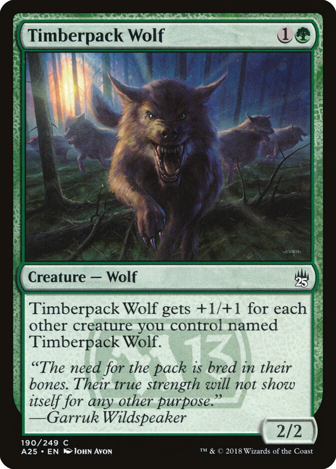 Timberpack Wolf card front