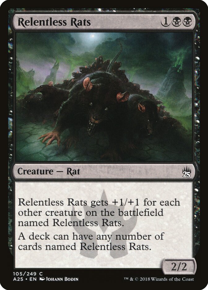 Relentless Rats card front