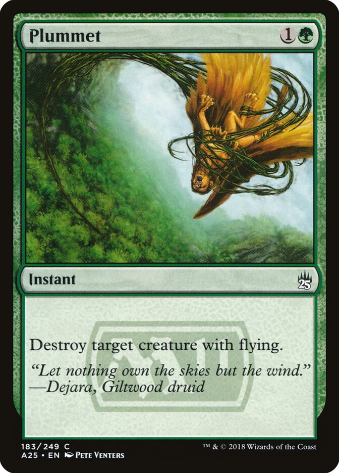 Plummet card front
