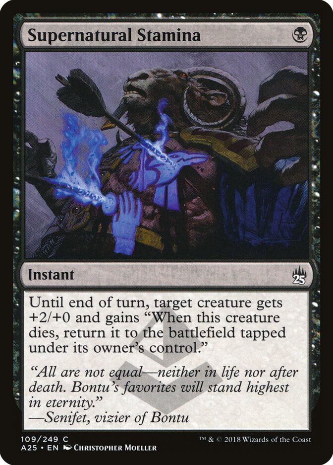 Supernatural Stamina card front