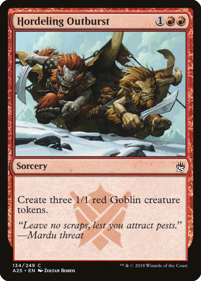Hordeling Outburst card front