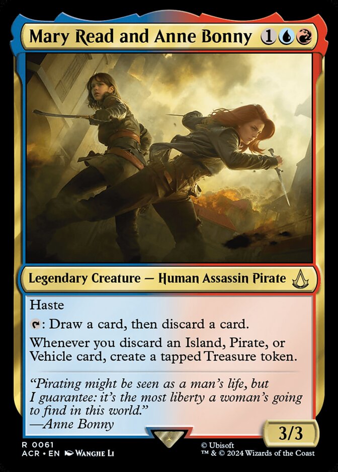 Mary Read and Anne Bonny card front