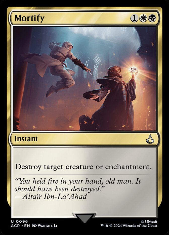 Mortify card front