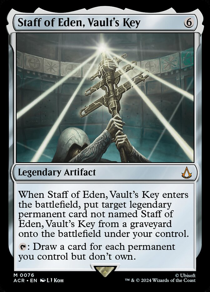 Staff of Eden, Vault's Key card front