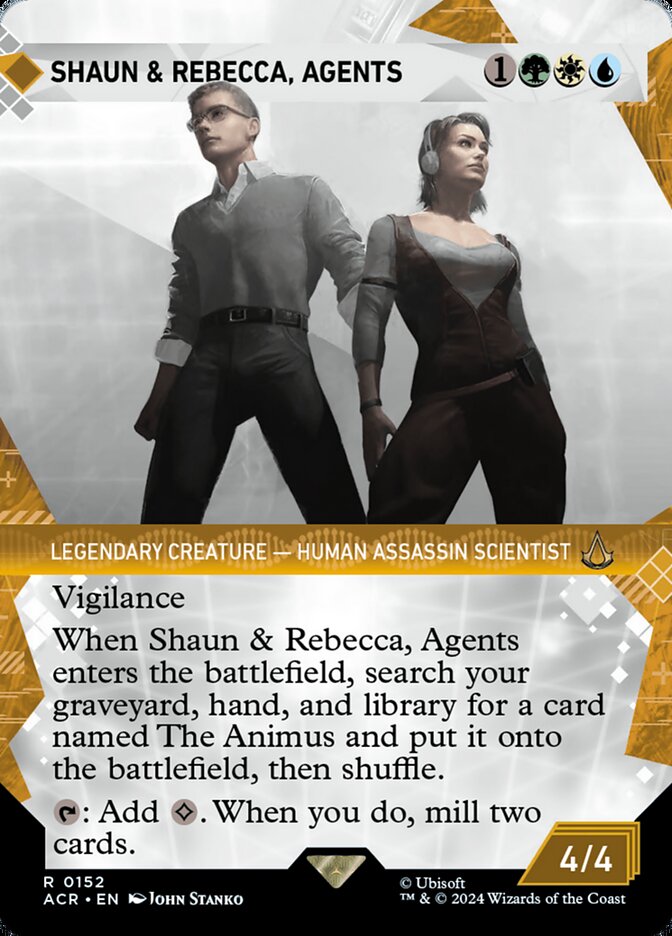 Shaun & Rebecca, Agents card front