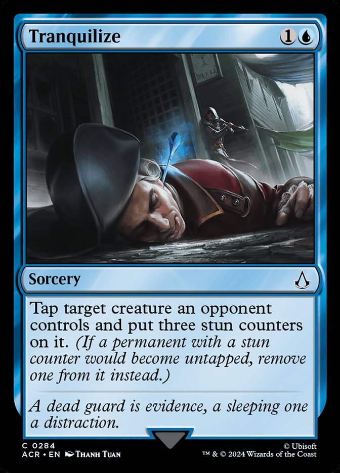 Tranquilize card front